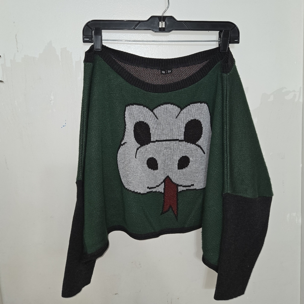 Elhoffer Design Oversize Snake Crop Sweater